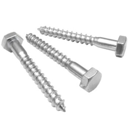 10x80Wkręty do drewna z łbem sześciokątnym biały ocynk 1 kg