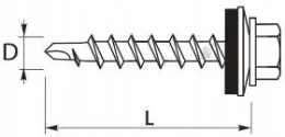 4,8x35 wkręty farmerskie op.250 szt RAL 9010