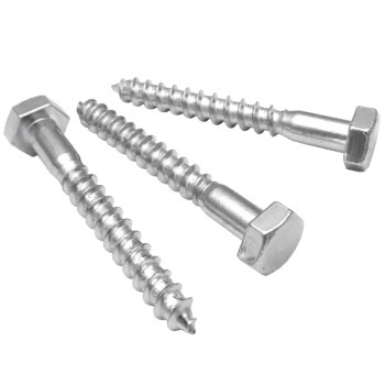 8x80Wkręty do drewna z łbem sześciokątnym biały ocynk 1 kg