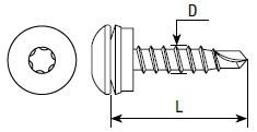 Wkręty typ panhead 4,8x20 op.250 szt RAL 9010