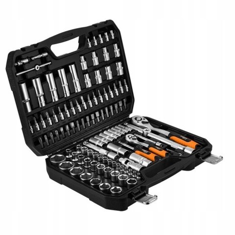Klucze Nasadowe 110 elementów 1/2", 1/4" Walizka NEO TOOLS
