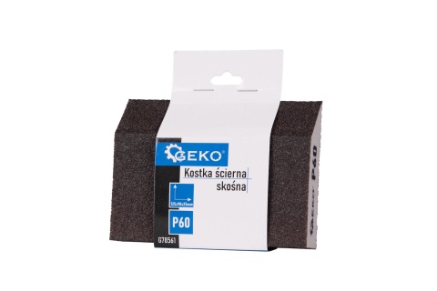 Kostka ścierna skośna Geko 125x90x25 P60