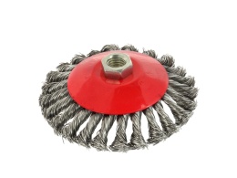 Szczotka druciana boczna pleciona 125mm na szlifierkę M14