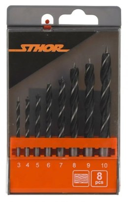 Wiertła do drewna Sthor 22381 3-10 mm 8 sztuk