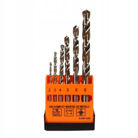 Zestaw wierteł Epm hss do metalu 2-8mm 6szt