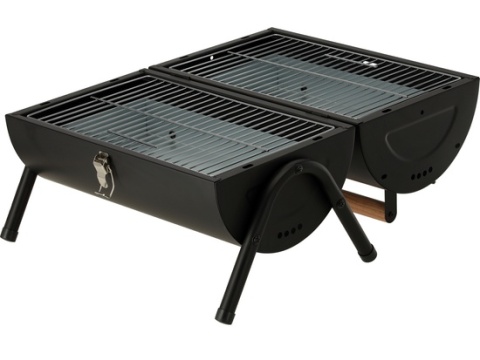 GRILL WĘGLOWY PRZENOŚNY 2 X RUSZT 34X21CM
